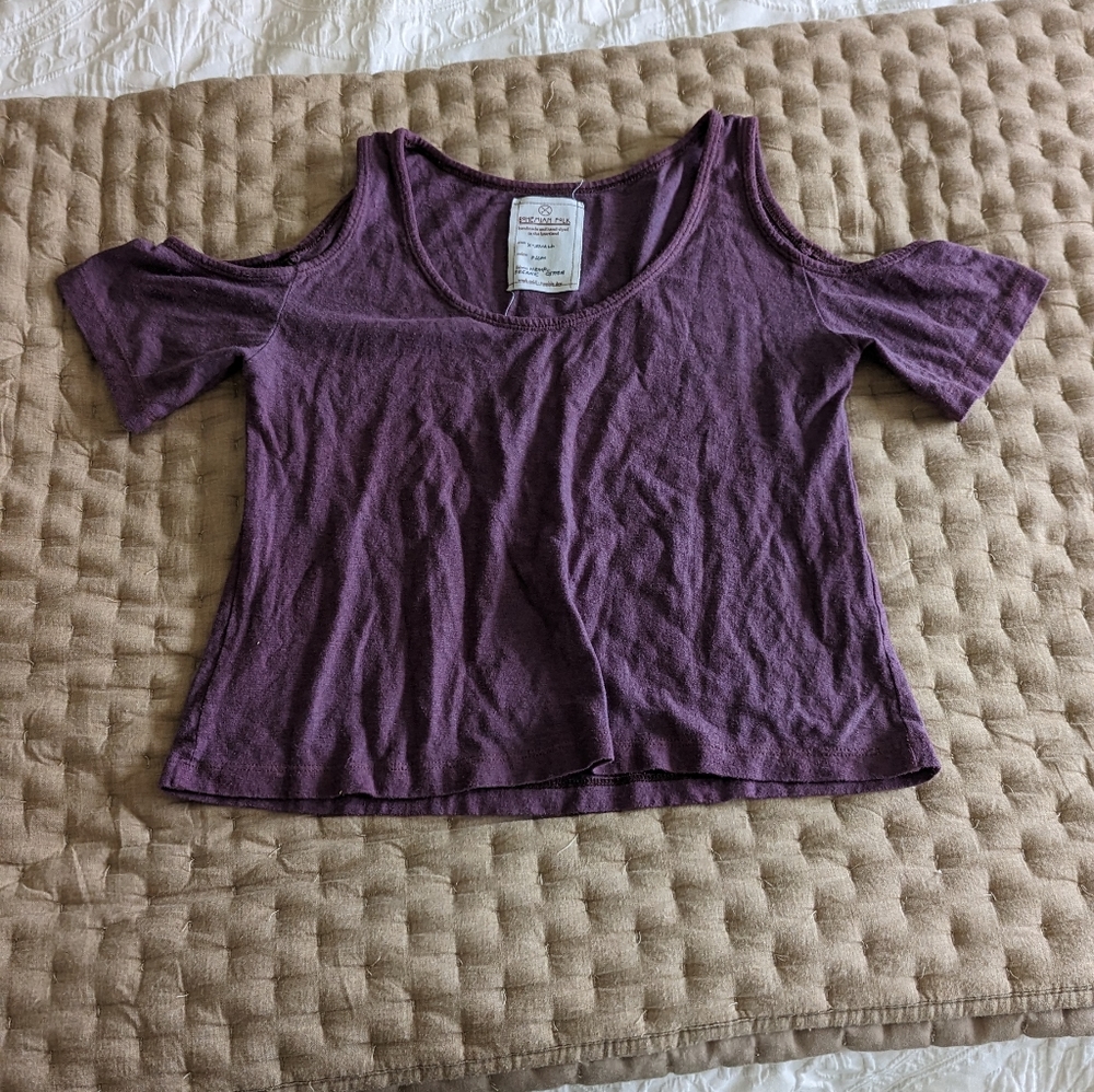 Bohemian folk kiss my shoulders top EUC size XS